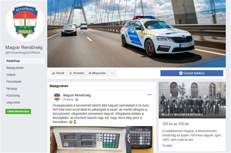 magyar rendőrség facebook oldala